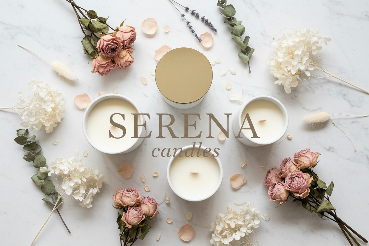 Serena Candles - Flat lay floral